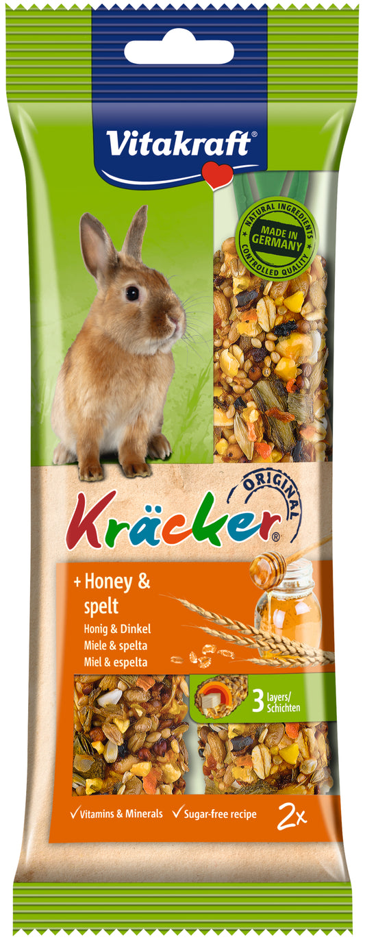 Vitalkraft Kracker original - Miele e spelta - Stick per conigli nani