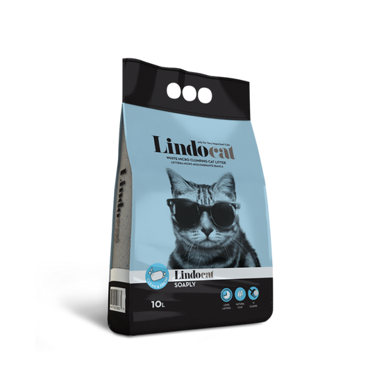 Lindocat SOAPLY - lettiera agglomerante bianca al profumo di  pulito