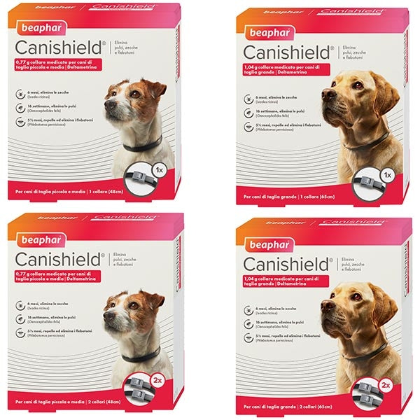 Beaphar - Canishield Collare antiparassitario contro zecche, pulci e flebotom