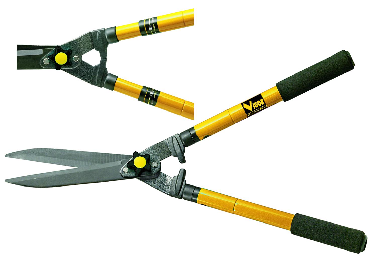 VIGOR - Forbici per siepi manici telescopici  - 250 mm