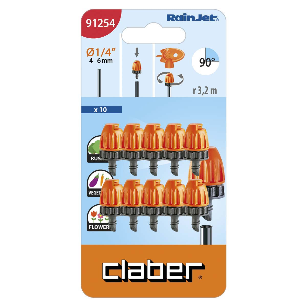 CLABER - Microirrigatore 90° - 91254