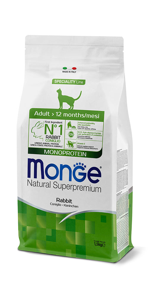 Monge Natural Superpremium Adult Monoprotein – Coniglio