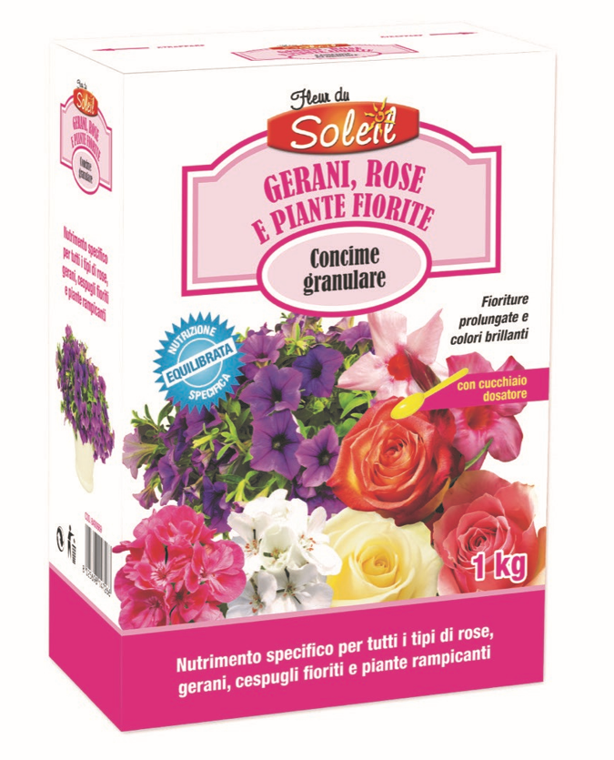 Fleur du Soleil - Concime granulare gerani, rose e piante fiorite