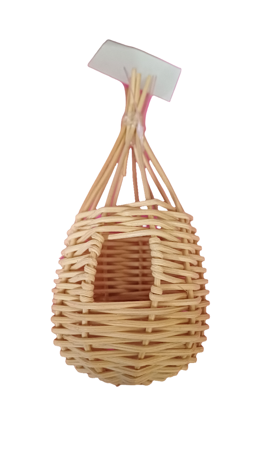 Nido in vimini per esotici a pera