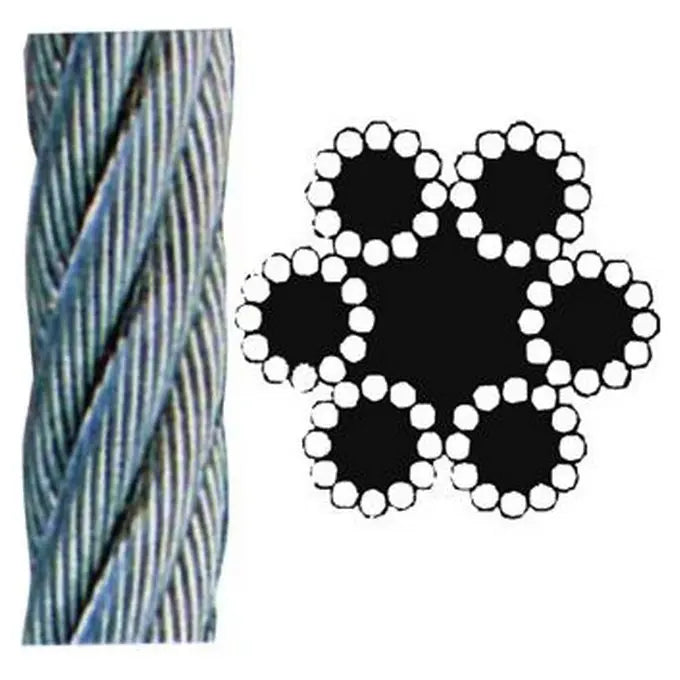 Fune in acciaio zincato 72 fili