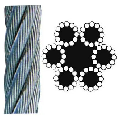 Fune in acciaio zincato 72 fili