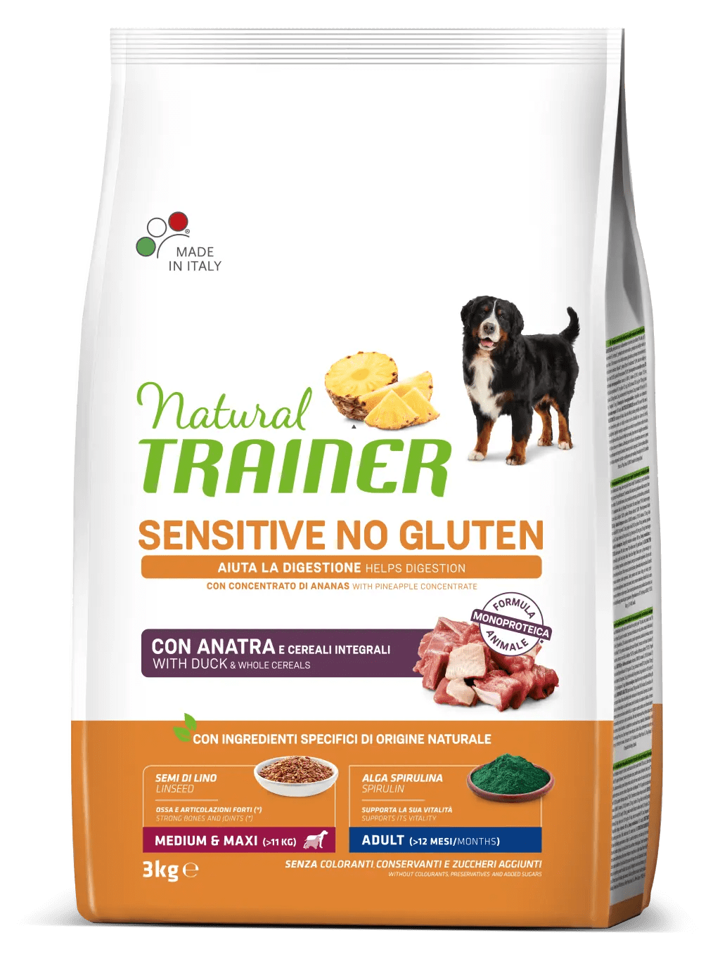 Natural Trainer - Dog Medium & Maxi - SENSITIVE - NO GLUTEN - Anatra