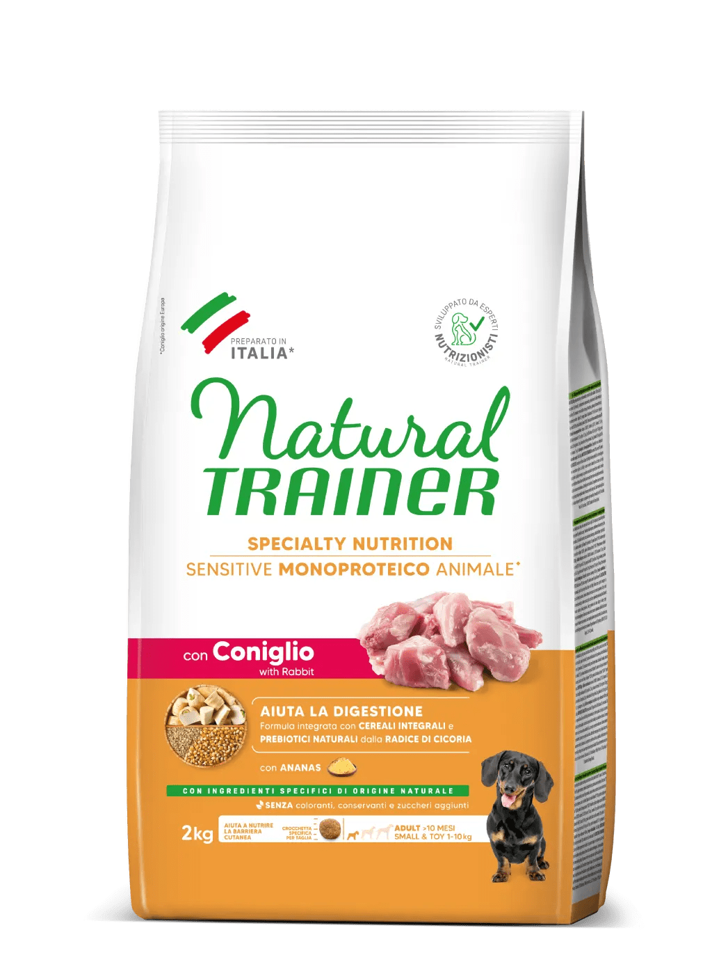 Natural Trainer - Dog Small & Toy - SENSITIVE - NO GLUTEN - Coniglio