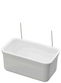 Mangiatoia Parma bianca con ferri - 9x5x4,4 cm
