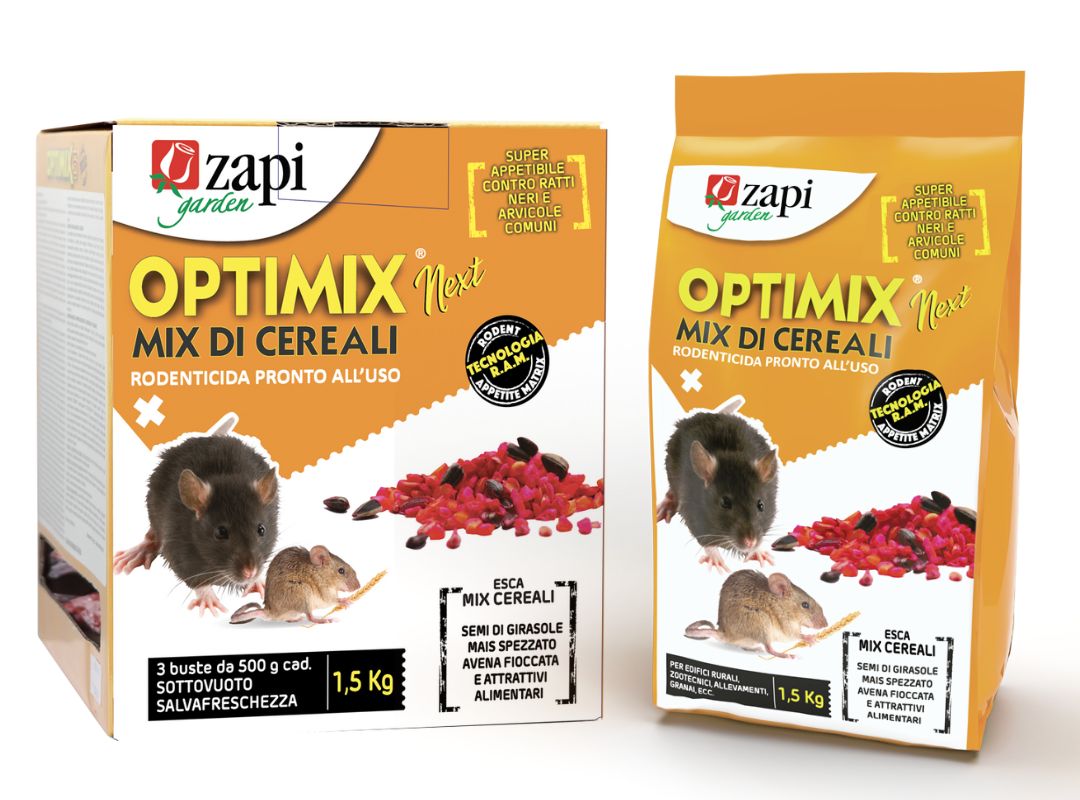 OPTIMIX NEXT MIX DI CEREALI - RODENTICIDA IN CEREALI PRONTO ALL’USO