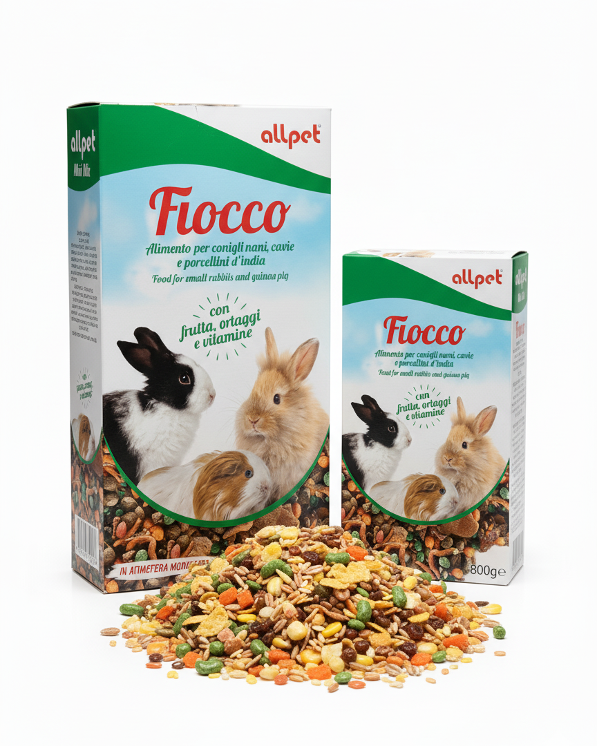 Fiocco | Alimento per conigli nani, cavie e porcellini d' India | All Pet