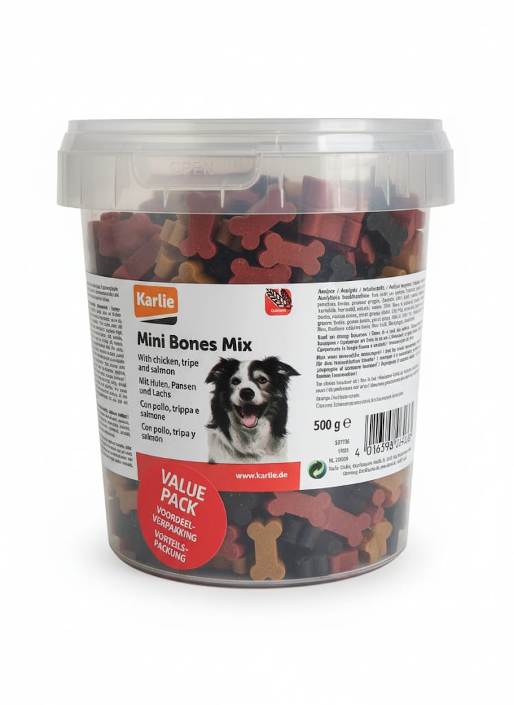 Karlie | Mini Bones Mix – Snack Multigusto per Cani di Piccola Taglia