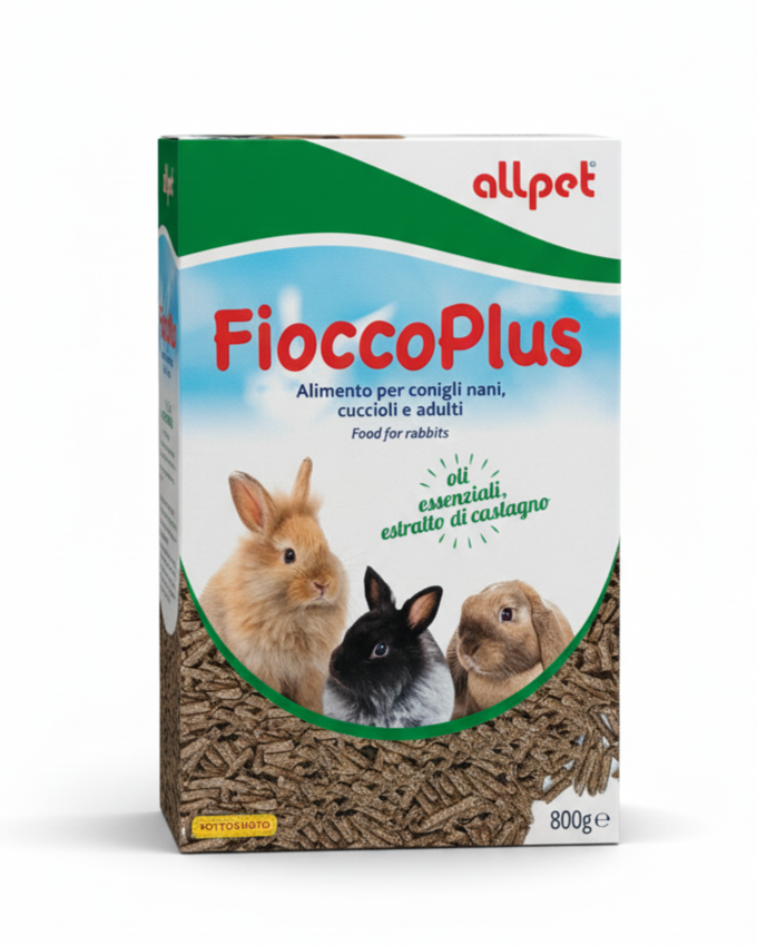 Fiocco Plus | Alimento per conigli nani cuccioli e adulti