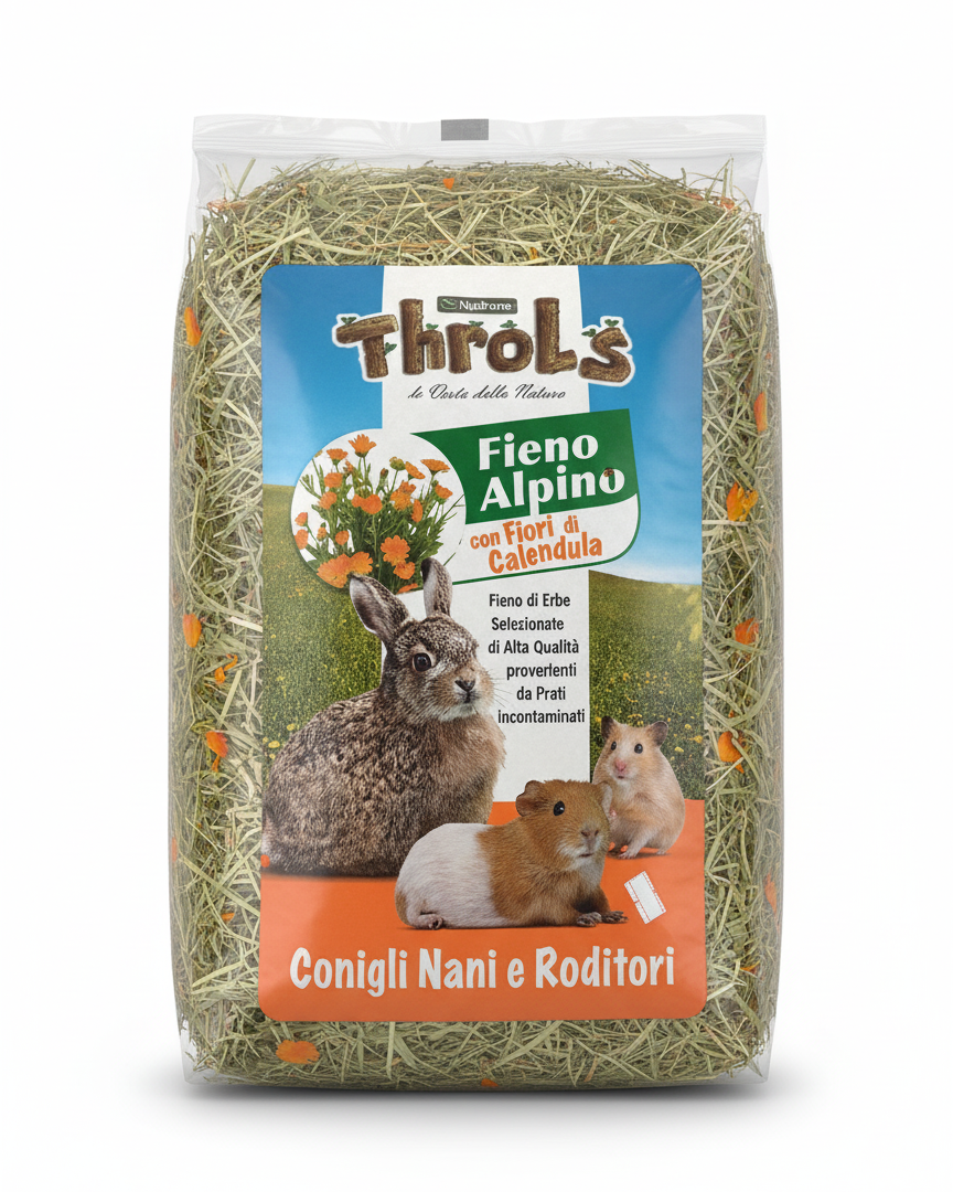 THROLS FIENO ALPINO CON FIORI DI CALENDULA - 500g
