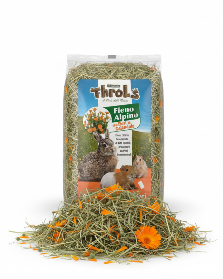 THROLS FIENO ALPINO CON FIORI DI CALENDULA - 500g