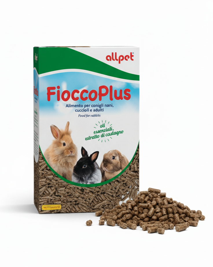 Fiocco Plus | Alimento per conigli nani cuccioli e adulti