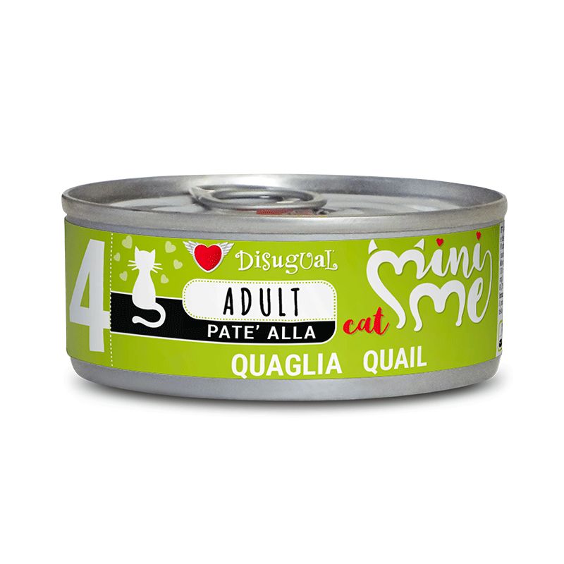 DISUGUAL - 85 g - Alimento umido per gatti adulti MINI ME - Patè
