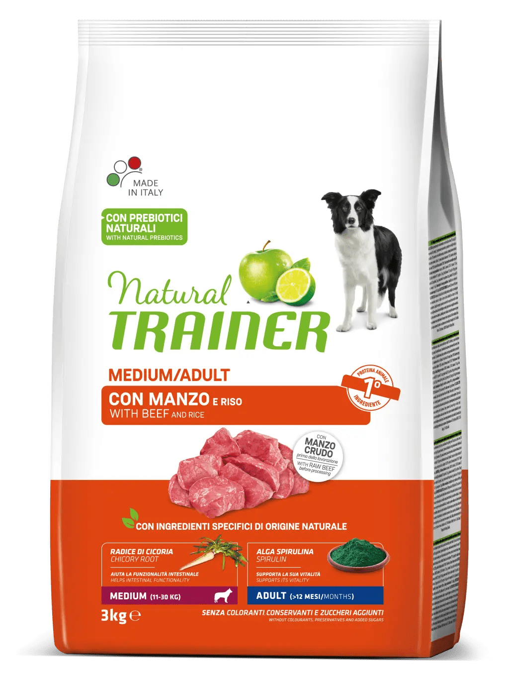 NATURAL TRAINER - Adult Medium con manzo