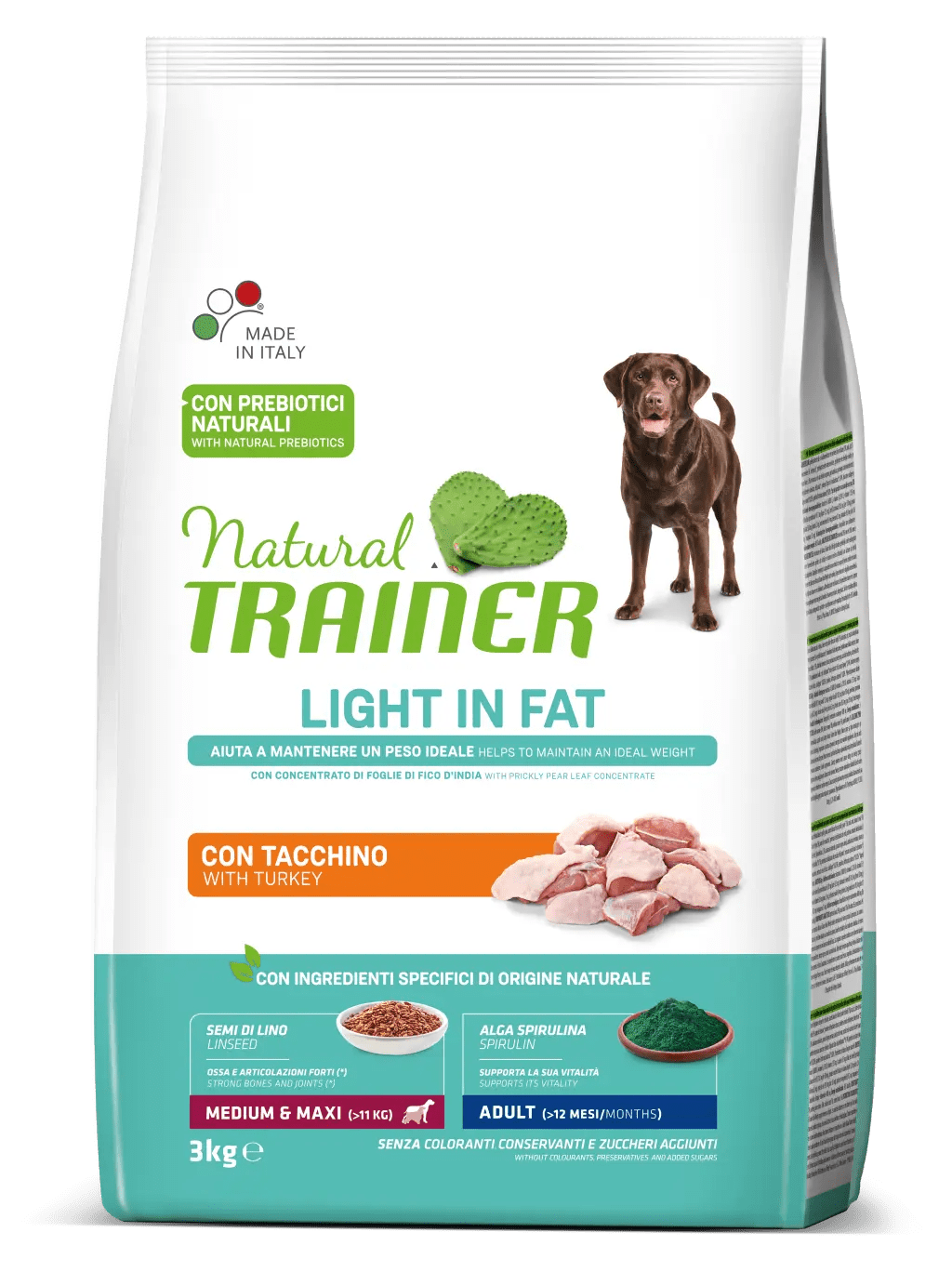 NATURAL TRAINER - Light in fat Medium&Maxi Adult con tacchino