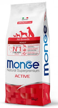 MONGE - All Breeds Adult Active con Pollo - mangime alta energia cani
