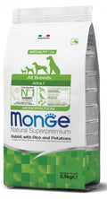 MONGE - All Breeds Adult Monoprotein Coniglio con Riso e Patate
