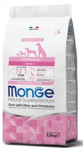 MONGE - All Breeds Adult Monoprotein Maiale con Riso e Patate