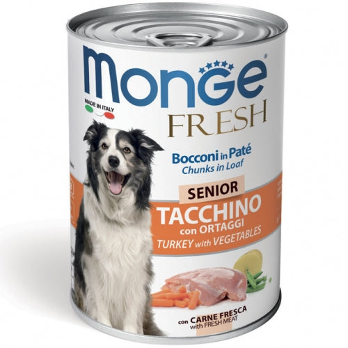 MONGE - FRESH Bocconi in Paté Tacchino con Ortaggi – Senior